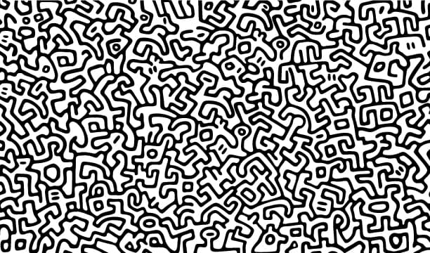 Keith Haring-Inspired - Vinyl Floor Tarp